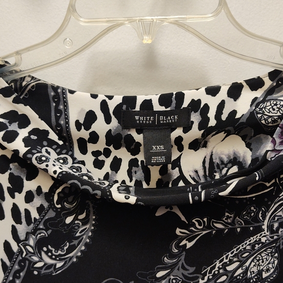 White House Black Market mixed pattern midi dress Size xxs, fits like a small. - Picture 3 of 7